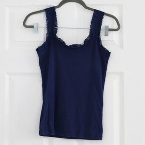 F21 | BLUE LACE TANK TOP